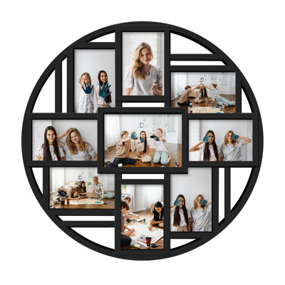 Pourteau 9 Opening Family Picture Frame, collage picture frames for wall, round picture frame
