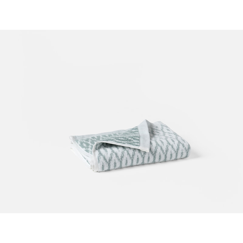 Stinson Organic Hand Towel 20"X30", Alpine White/Pacific Blue