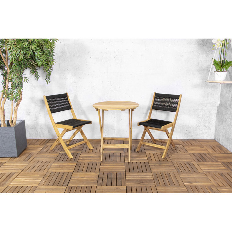 Allar 2 - Person Patio Dining Set with Round Table
