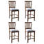 Tabourets de comptoir chic en bois à dossier à lattes avec sièges rembourrés-99343620-99343617