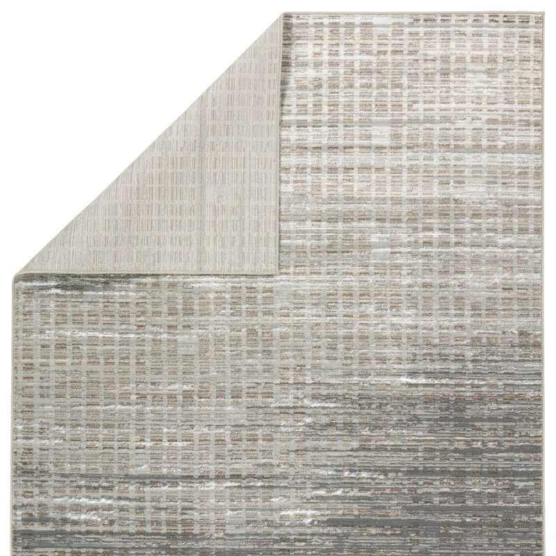 Label J Lilidh Powerloomed Abstract Gray Area Rug, Runner 3'3" x 8'