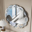 Miroir mural rond argenté 31,5 pouces Wave