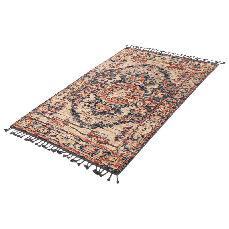 Tapis kaki gris foncé Tangier 5 pi 0 po x 7 pi 10 po