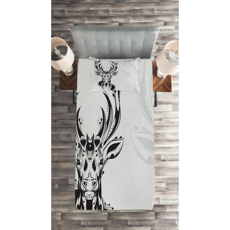 Rustic Polyester Coverlet, Twin Bedspread + 1 Sham
