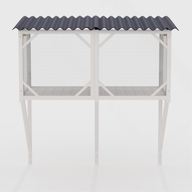 Boîte pour chat, fenêtre d'extérieur pour chat 43,3 po pour bronzer, faire la sieste et regarder, perchoir pour grands chats d'intérieur - utilisation toutes saisons, cage pour chat