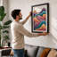 Wave Harmony Abstract - Framed Print-1732268605-1732268593