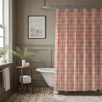 Rideau de douche 1 pièce Pink Gold Blue Elegance