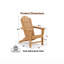 Chaise Adirondack d'extérieur en teck massif pour patio