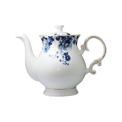 5.5 Cup Blue And White European Ceramic Flower Teapot Coffee Water Pot