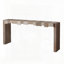 Console Modern Modern - Table d'entrée avec bloc sculpté, canapé étroit pour le couloir, le salon ou le vestibule