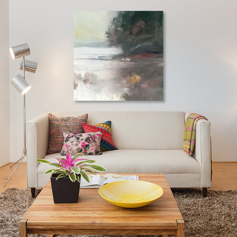 Cygnet par Julia Purinton - Impression sur toile tendue sur châssis, H 26 po x l 26 po x P 1,5 po, Pas de tapis, Toile tendue