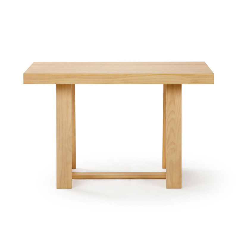 Classic Solid Wood Dining Table - 1220mm/48in, Blonde Wirebrush, Natural