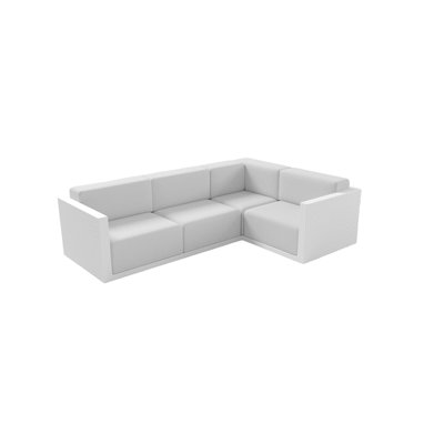 Canapé modulaire d'extérieur réversible de 114 po de largeur avec coussins Gatsby