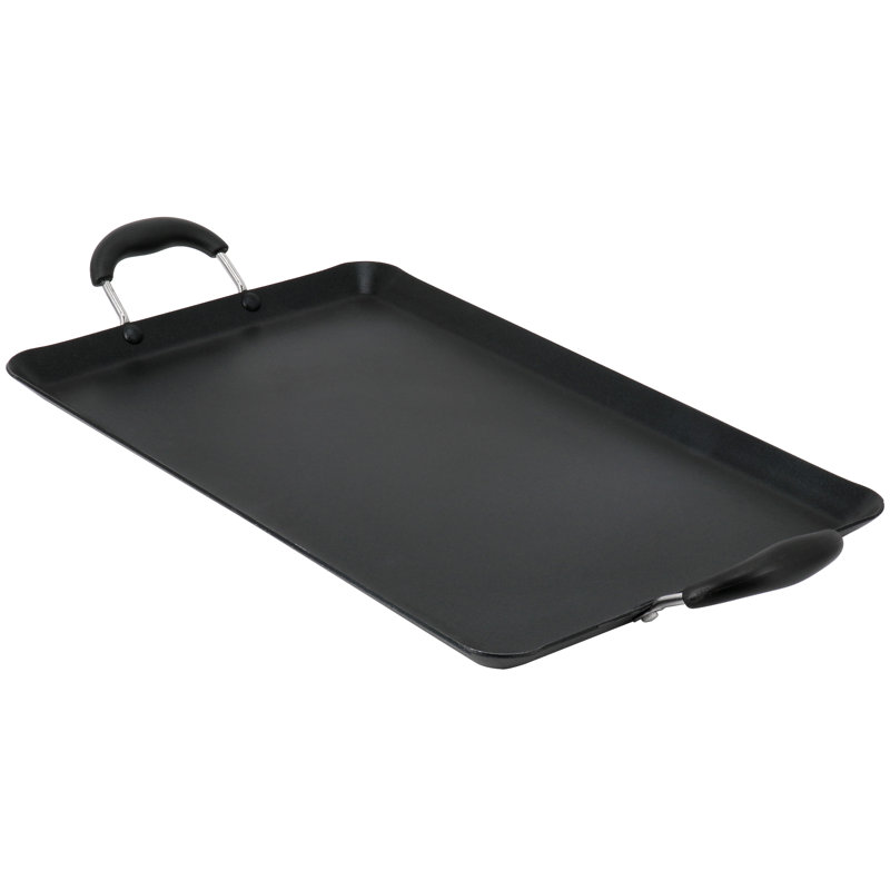Plaque chauffante rectangulaire à double brûleur 19 x 11,6 pouces gris anthracite Oster Clairborne