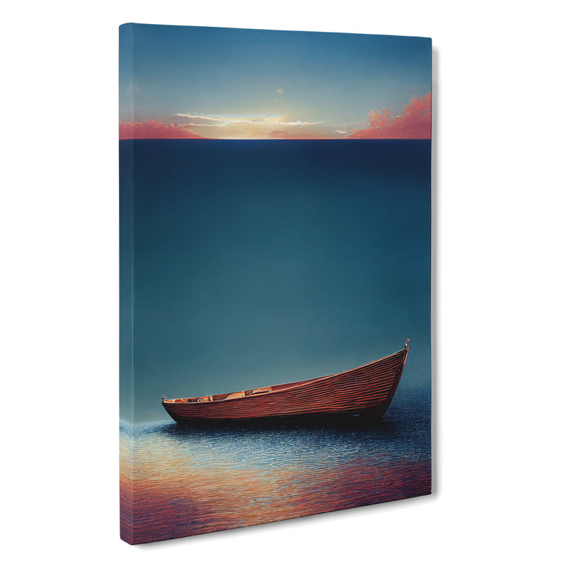 XC1022-3759X Resting Boat - Wrapped Canvas Print, 60cm H x 40cm W x 2cm D