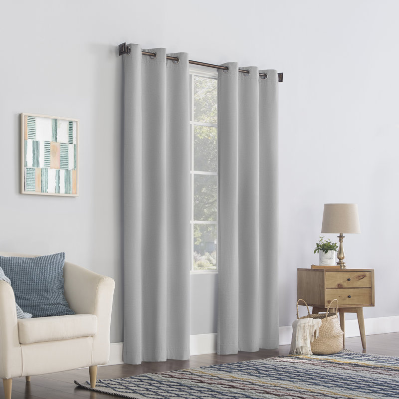 Panneau de rideau obscurcissant avec œillets Coel, Gris, l 40 po x L 84 po