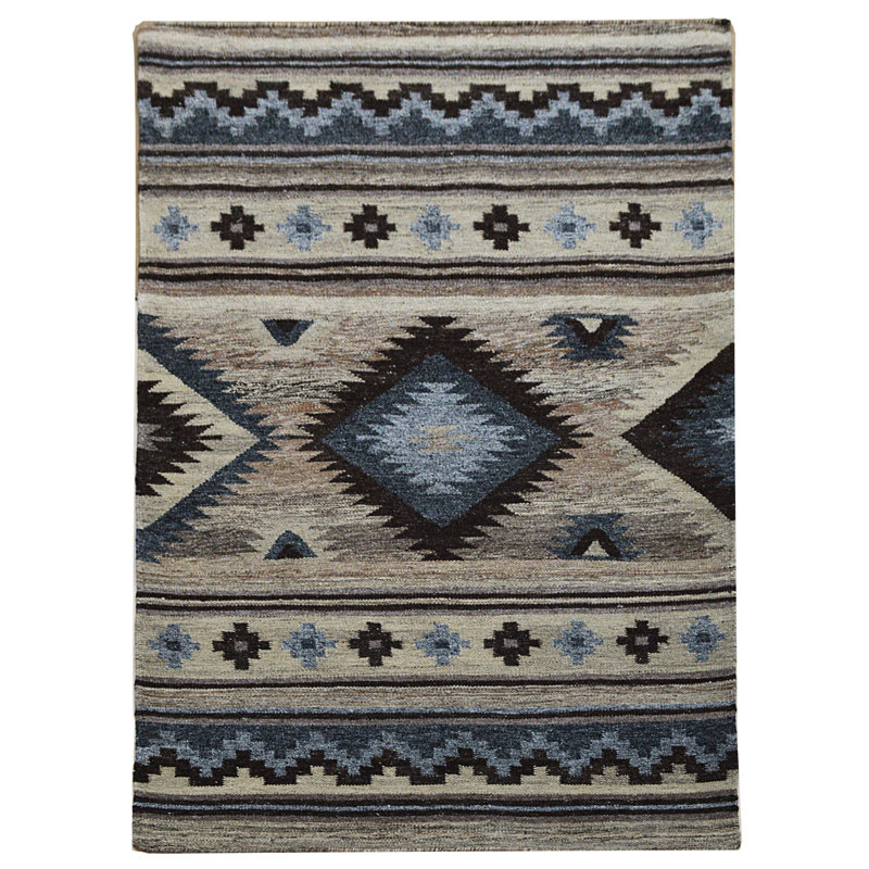 Southwestern Wool Hand Woven Area Rug, Rectangle 155 x 240cm