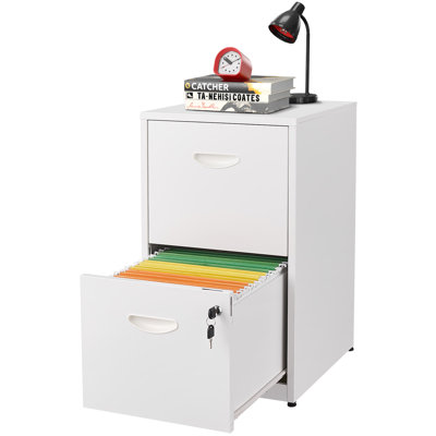2 Drawer File Cabinet with Lock,Metal Filing Cabinets,Vertical Locking File Cabinet Fit Hanging Files, Letter,File Box and A4 Documents by Inbox Zero