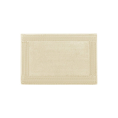 Tapis de bain réversible 100% coton naturel 24 x 44 po 3000 g / m², luxueux, velours moyen 0,5 po, fabrication supérieure antidérapante suggérée, lavable à la machine
