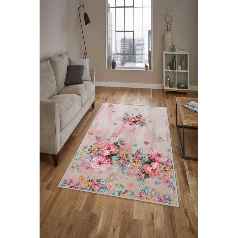 Non-Slip Hall Carpet, 3.3 x 9.8 ft, 100% Polyester, 0.4 in Pile Height, Antibacterial & Machine Washable | 3D Digital Print, Durable Woven Design, Perfect for Home & Office, Easy Care & Maintenance