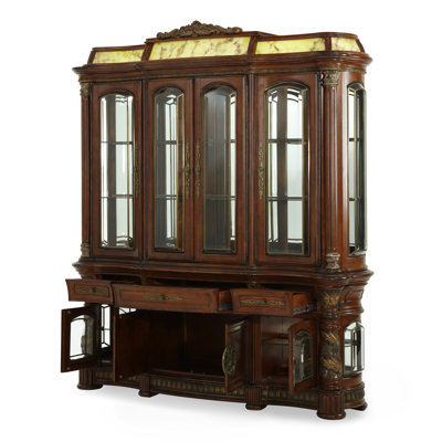 Villa Valencia Lighted China Cabinet