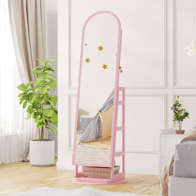 22"Wide Freestanding Jewelry Armoire with Mirror,LED