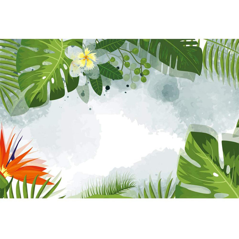 Murale feuilles Monstera, L 66 po x l 96 po