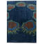 Tapis carré bleu marine Noell