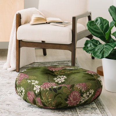 Coussin de plancher olive pimlada phuapradit wildflowers