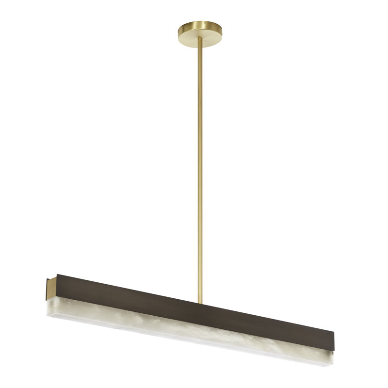Artes 1 - Light Silvered Oxidised Brass LED Unique / Statement Pendant, Bronze