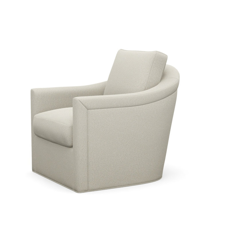 Catalina Swivel Armchair, Cottontail Natural Polyester 1210-91, Dune