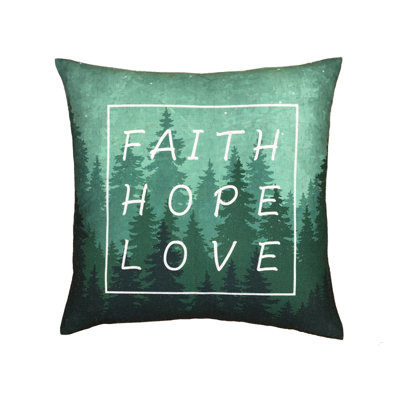 Coussin Rocky Mountain Faith Hope Love