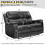 Causeuse inclinable manuelle en similicuir Westwick-637465823