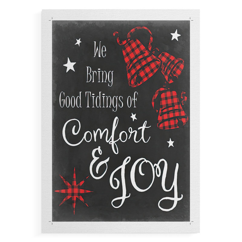 «Comfort and Joy» en rouge - impression sur toile seulement - non encadrée, H 12 po x l 8 po