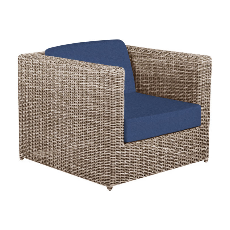 Sag Harbor Outdoor Lounge Chair, Canvas Navy Sunbrella® Canvas, Sag Harbor Oyster