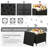 Outdoor Wicker Side Table Patio Coffee Table with Storage End Square Table-497609185