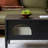 Retro rectangular solid wood coffee table