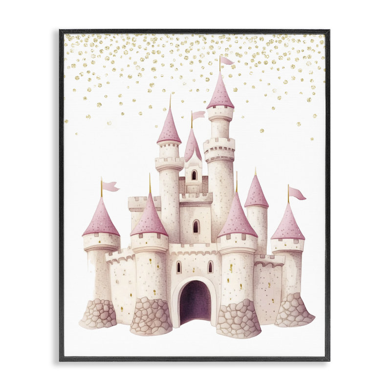 «Princess Dreams Castle», estampe numérique, design par Christine Simpson Art, H 14 po x l 11 po, Giclée encadrée noir minuit