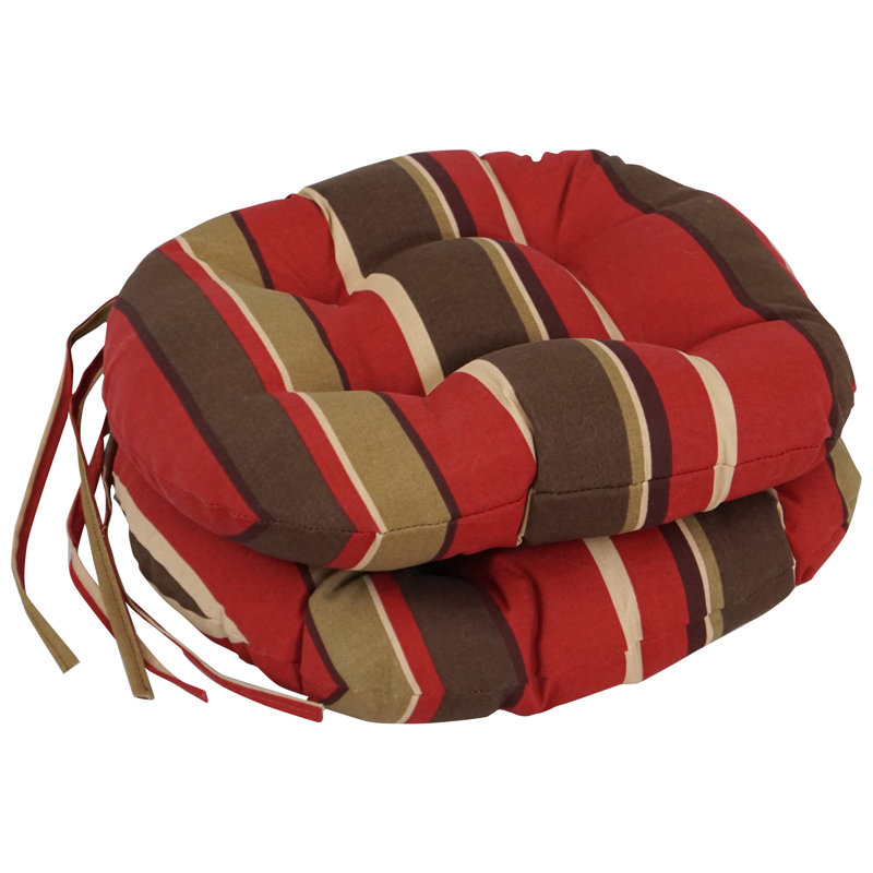 Outdoor 3.5'' Dining Chair Seat Cushion, Monserrat Sangria