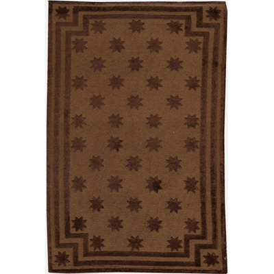 Hand-Knotted High-Quality Gold and Brown Area Rug
