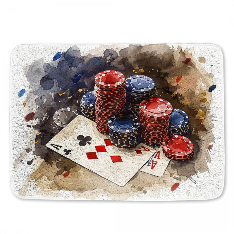 Tapis de salle de bain de poker, L 21 po x L 34 po