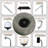 Madella Audio Smart End Tables with Storage and Built-in Outlets,Power Grommet for Sofa Sectional-1811883867