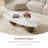 54” Modern Oval Coffee Table with Sintered Stone Top,  Stable Low-Profile Design for Living Room-1977212978