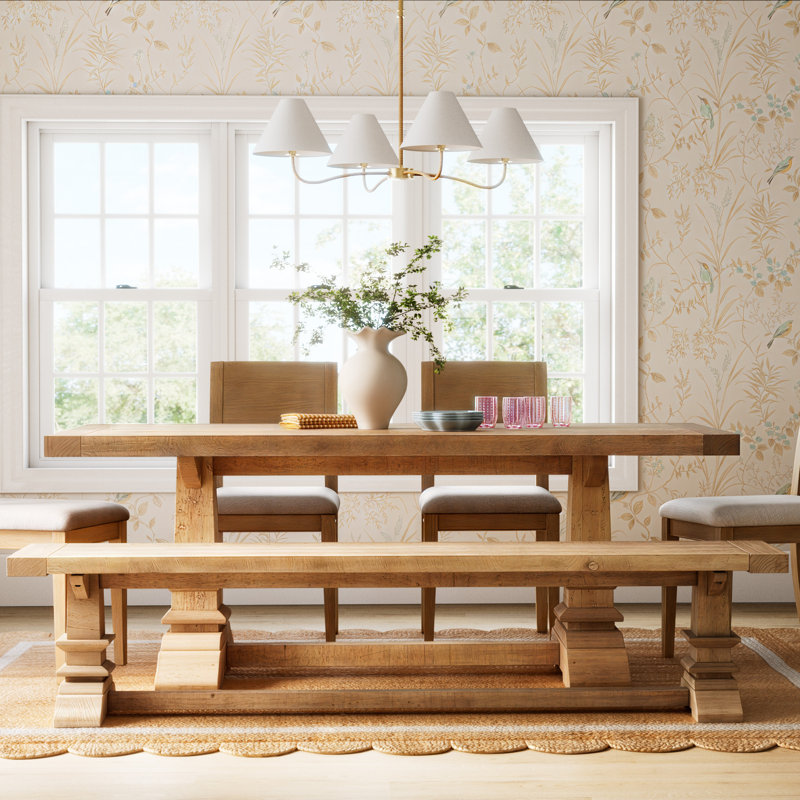 Vienna 78" Reclaimed Pine Wood Dining Table