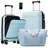 Front Opening Luggage Set 3 Piece, Hardside Carry on Suitcase with USB Port, Expandable Luggage with Handle Bag Spinner Wheels TSA Lock-135989870