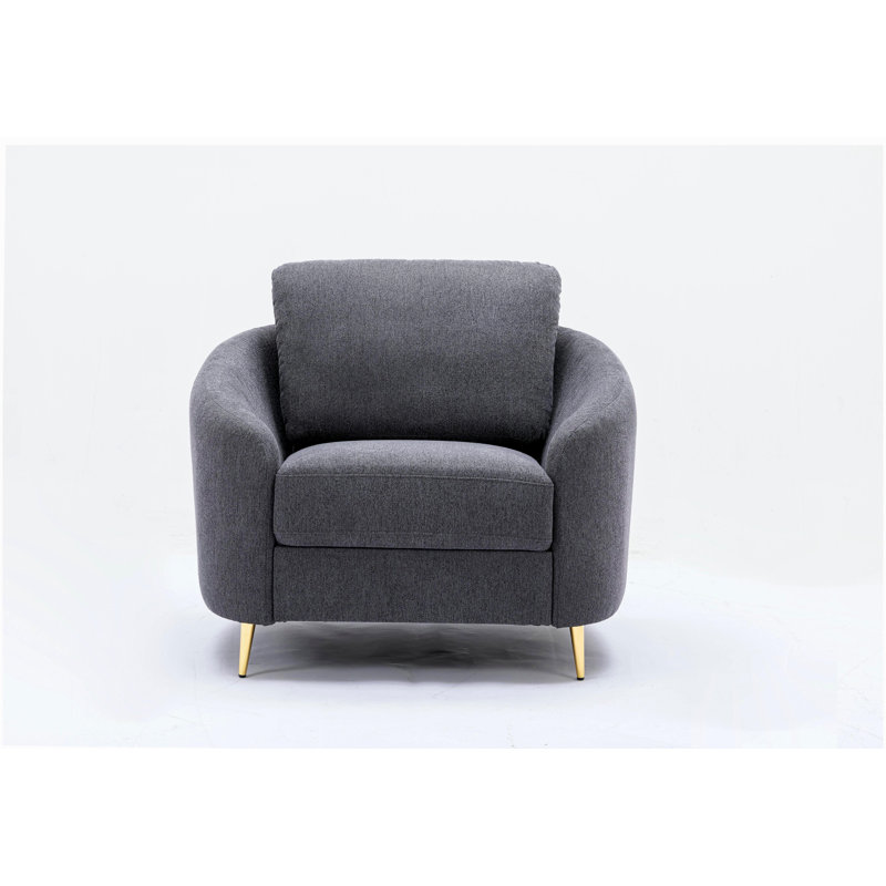 Chaise en lin gris yuina