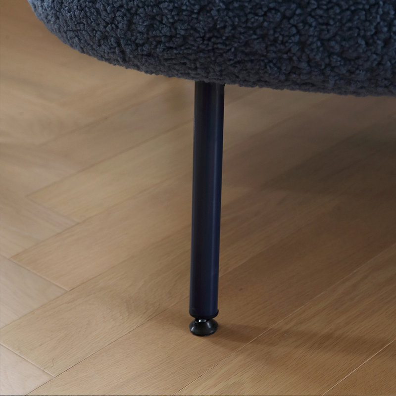 Fauteuil de loisir rétro en molleton agneau., Blanc