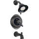 Victorian Diverter Tub and Shower Faucet with Lever Handles and TempAssure