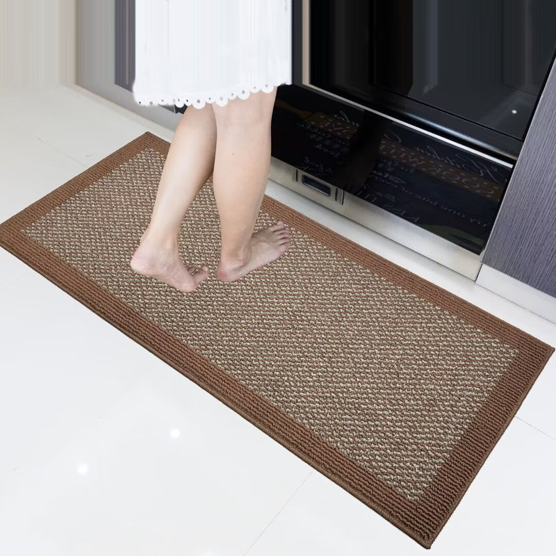 Tapis de cuisine Ebern Designs FX32, Brun, L 47 po x l 24 po