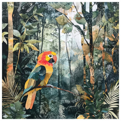 Colorful Parrot In Jungle Bedding Parrot Bedspread Animal